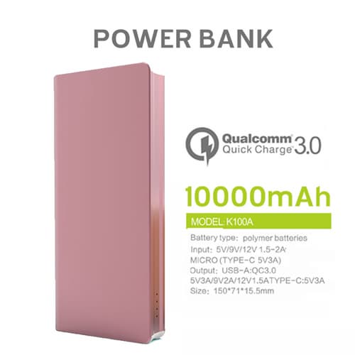 Quick charger 3_0 power bank 8000mah with self_timer two usb